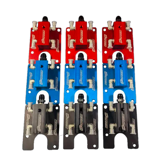 CNC Fabrication 4-Line Feed Valley Mount  Fuel Line Kit - 7.3 Powerstroke (E99)