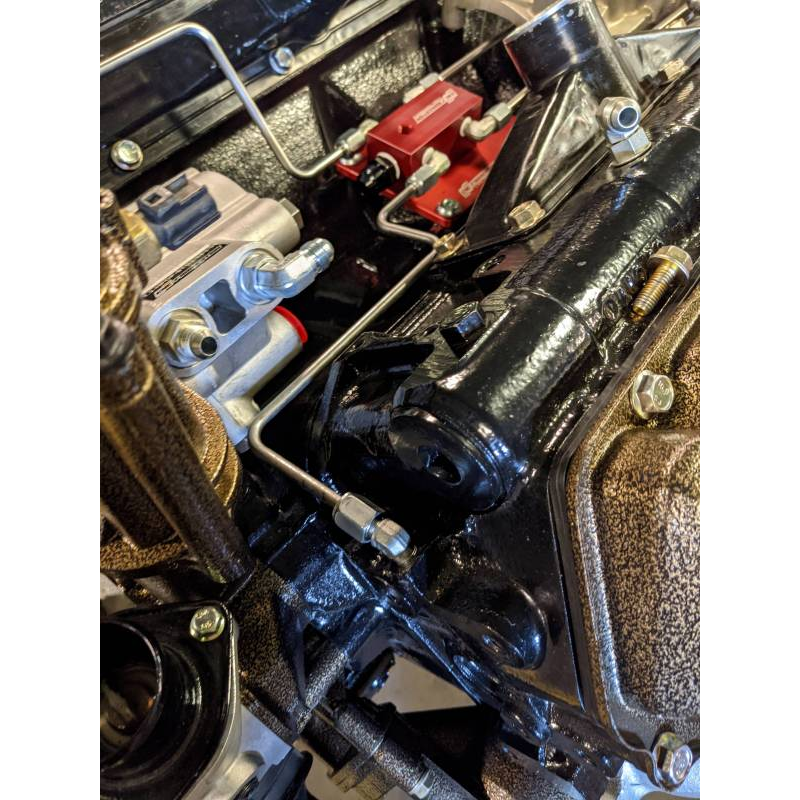 CNC Fabrication 4-Line Feed Valley Mount Fuel Line Kit - 7.3 Powerstroke (E99)