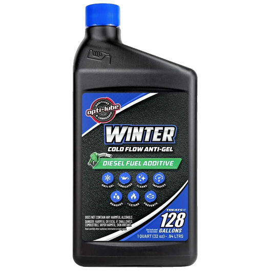 Opti-Lube Winter Anti-gel Diesel Fuel Additive: Quart, Treats up to 128 Gallons