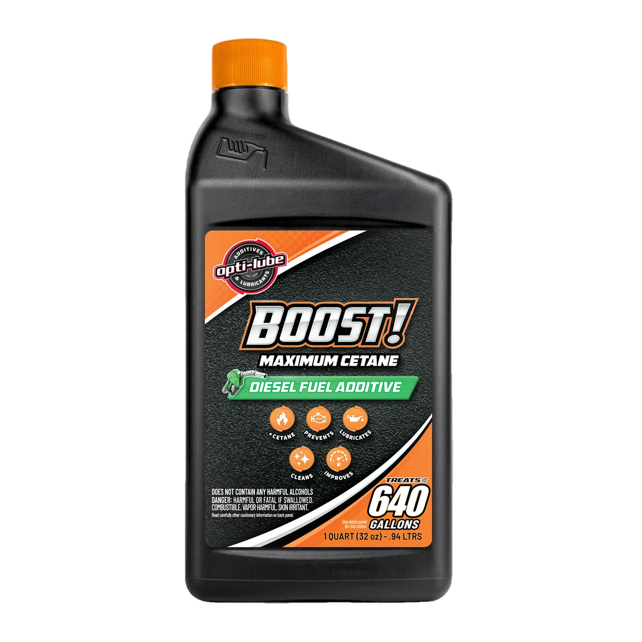 Opti-Lube Boost! Maximum Cetane Formula Diesel Fuel Additive: Quart, Case of 12, Treats up to 640 Gallons per Quart