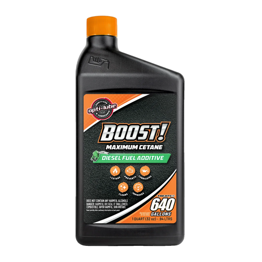 Opti-Lube Boost! Maximum Cetane Diesel Fuel Additive: Quart (32oz), Treats up to 640 Gallons