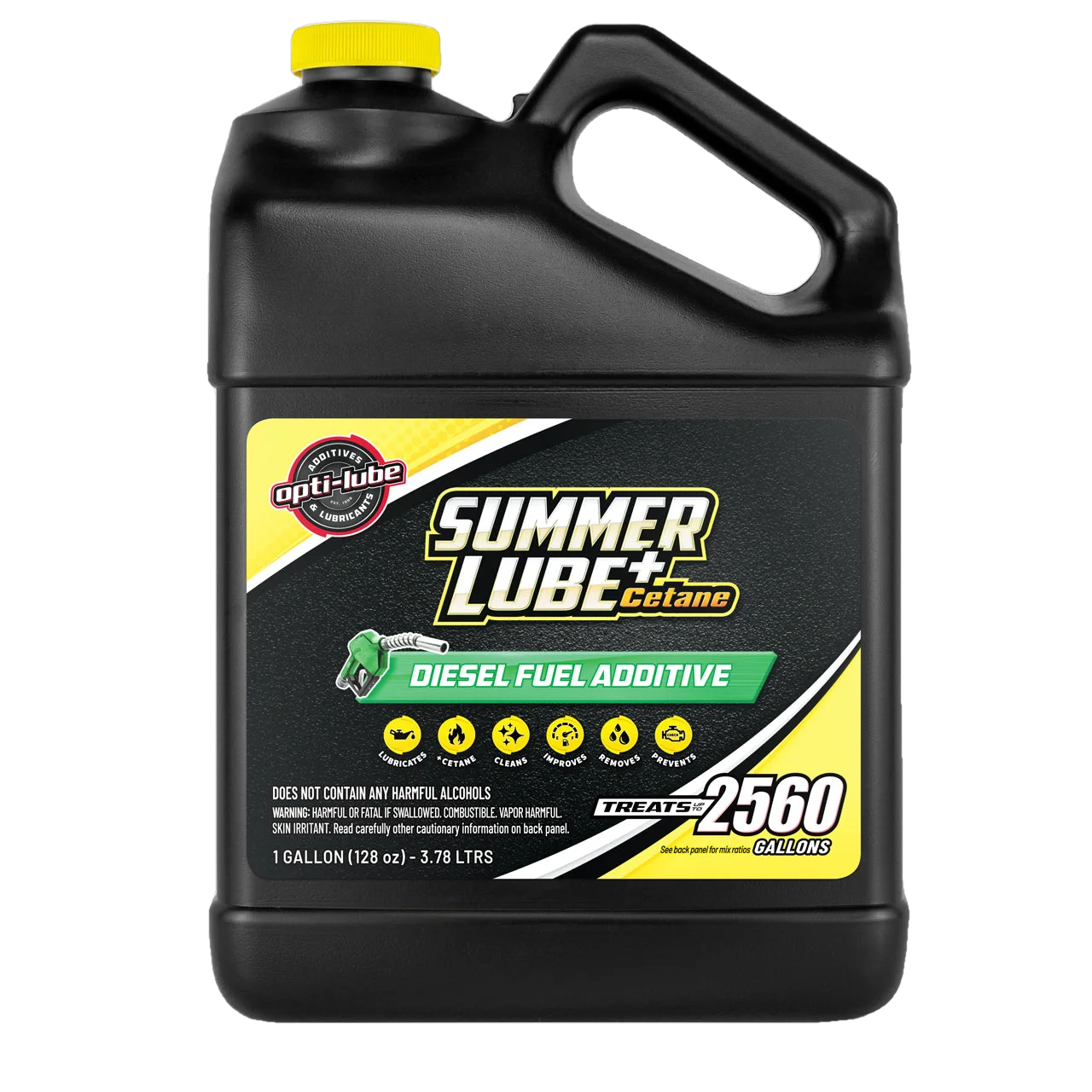 Opti-Lube Summer Lube +Cetane Diesel Fuel Additive: 1 Gallon with Accessories (1 Hand Pump and 2 Empty 4oz Bottles) Treats up to 2,560 Gallons