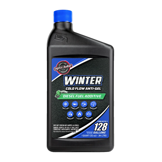 Opti-Lube Winter Anti-gel Diesel Fuel Additive: Quart, Case of 12. Treats up to 128 Gallons per Quart