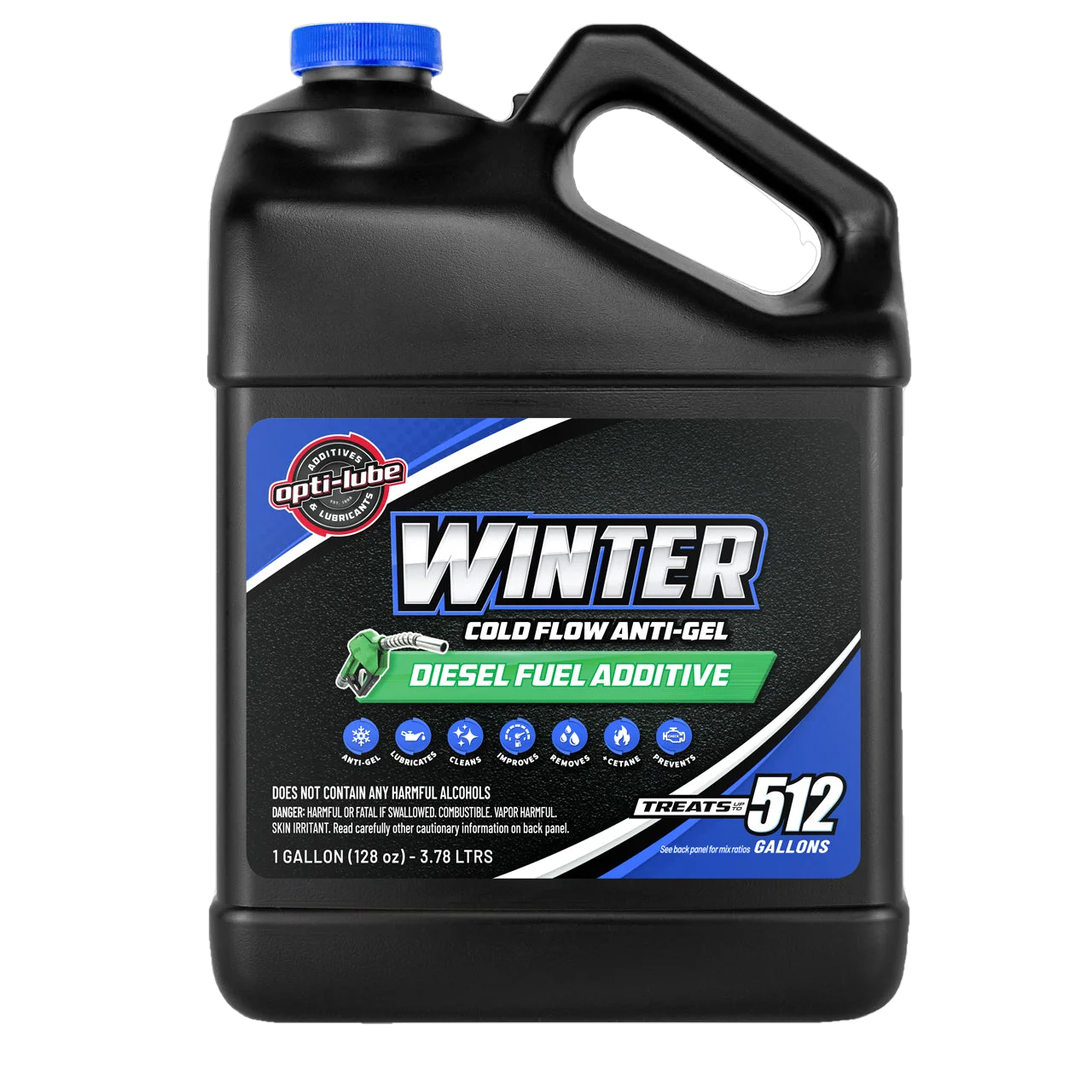 Opti-Lube Winter Anti-Gel Diesel Fuel Additive: 1 Gallon Without Accessories, Treats up to 512 Gallons
