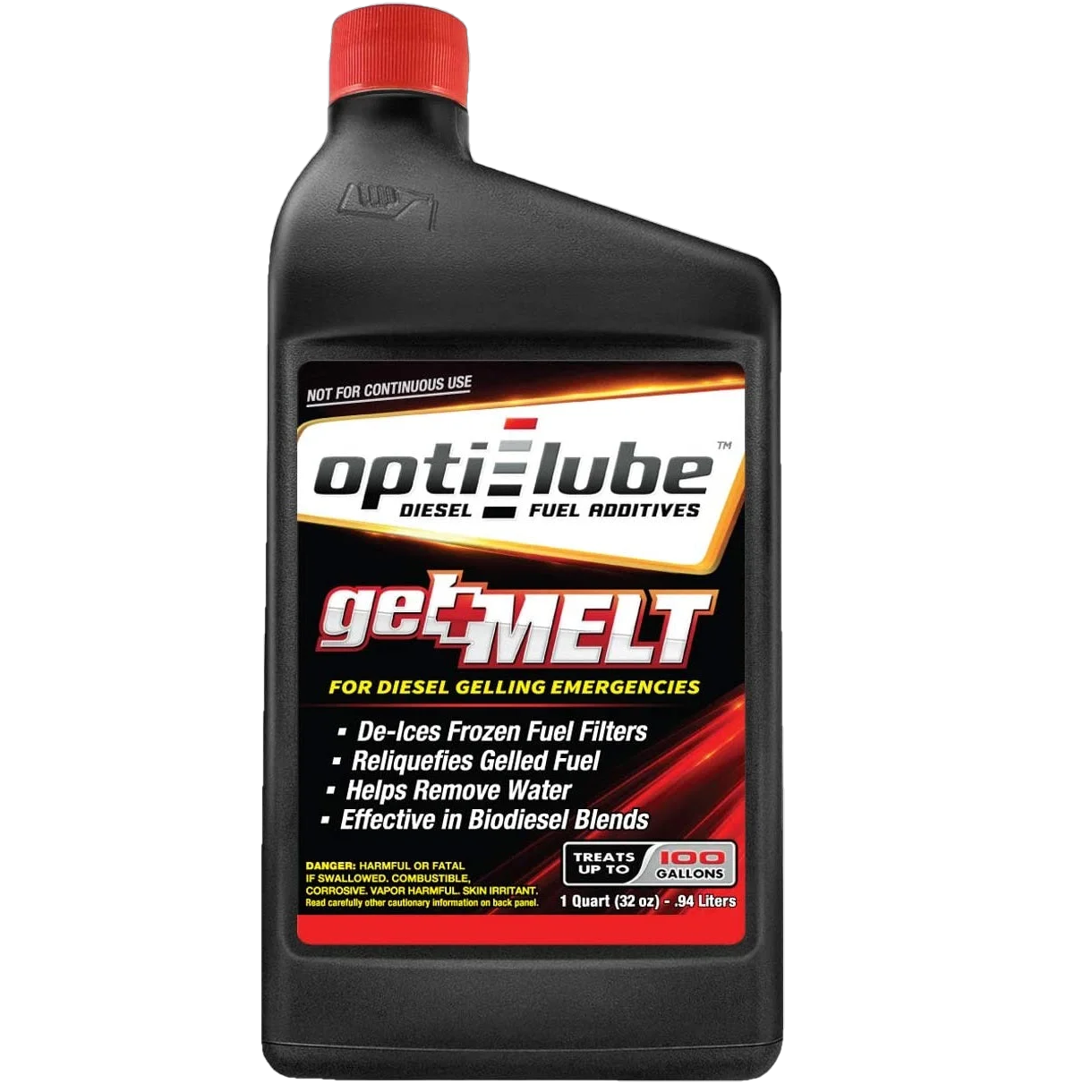 Opti-Lube Gel Melt Diesel Fuel Additive for Emergency Use: Quart (32oz), Treats up to 100 Gallons Opti-Lube Gel Melt Diesel Fuel Additive for Emergency Use: Quart (32oz), Treats up to 100 Gallons