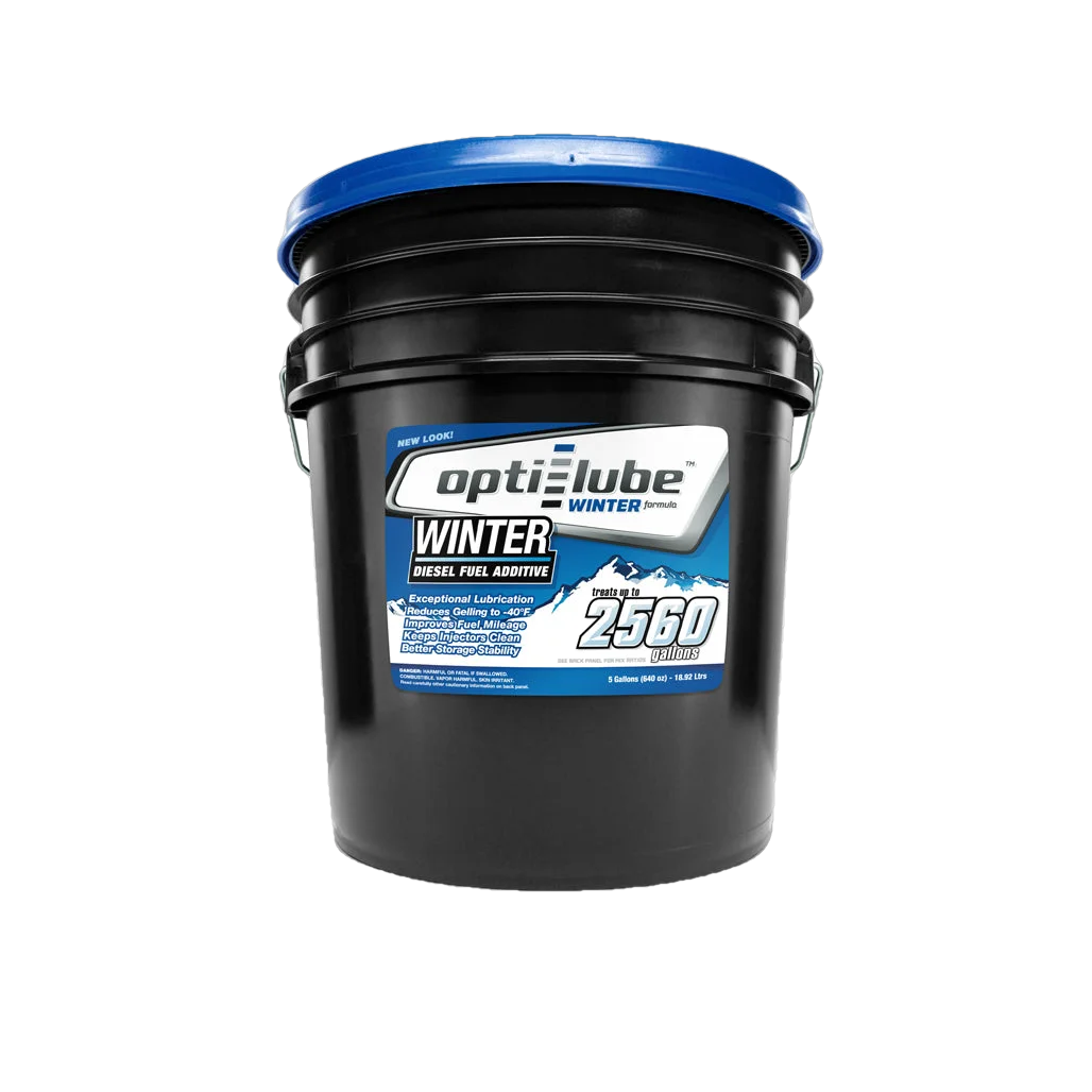 Opti-Lube Winter Anti-gel Diesel Fuel Additive: 5 Gallon Pail Without Accessories, Treats up to 2,560 Gallons of Diesel Fuel Opti-Lube Winter Anti-gel Diesel Fuel Additive: 5 Gallon Pail Without Accessories, Treats up to 2,560 Gallons of Diesel Fuel