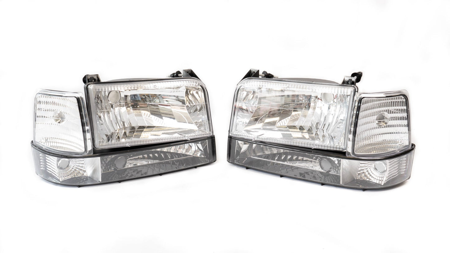 Complete Performance Six Piece Clear Headlight Kit - 7.3 Powerstroke (1992-1997)