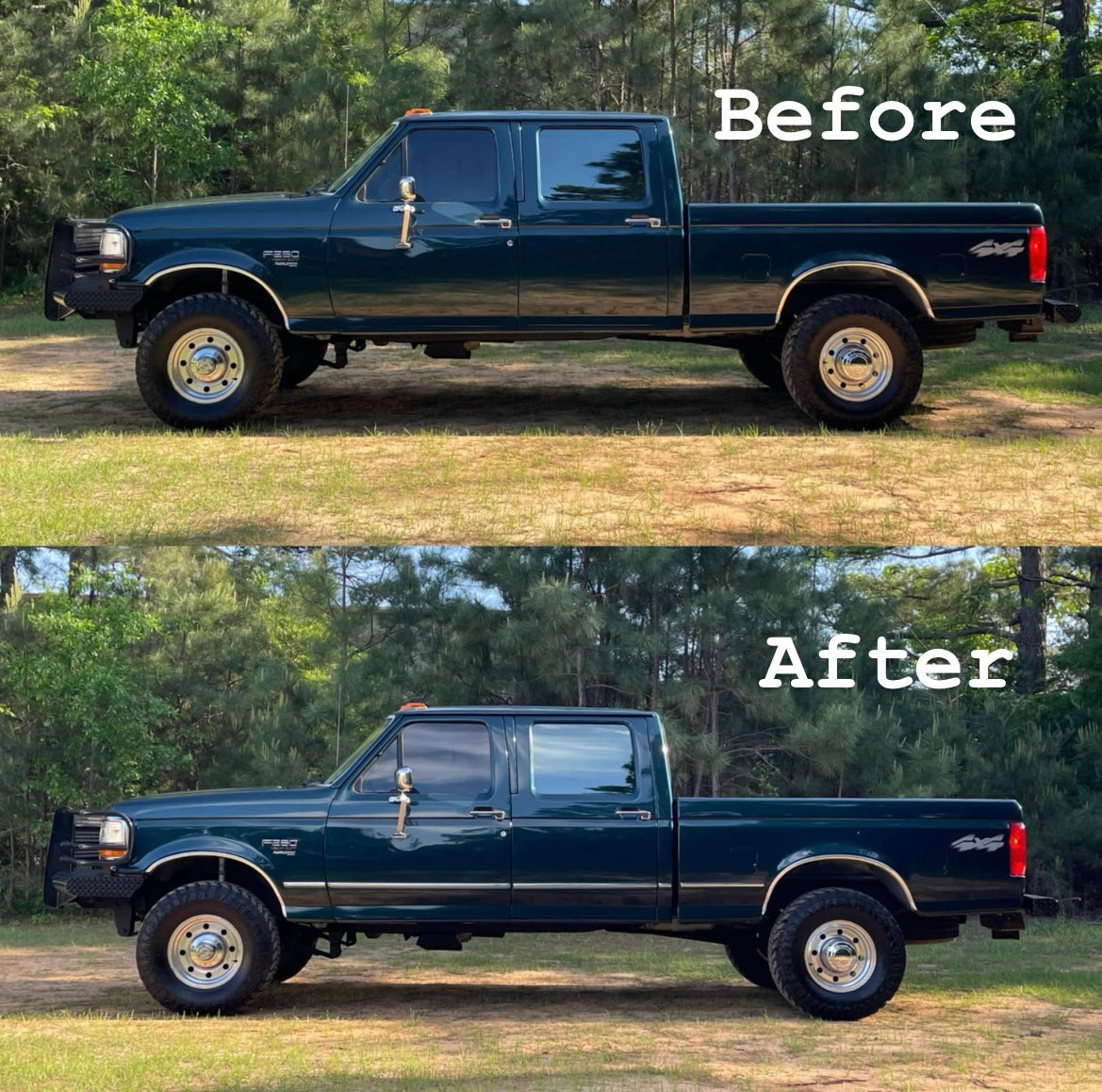 Chrome Body Molding Set - Black - 7.3 Powerstroke (1992-1997)