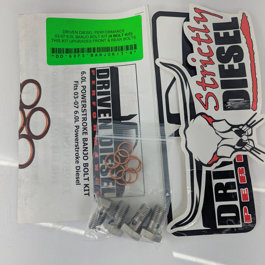 Driven Diesel High Flow Banjo Bolt Kit - 6.0 Powerstroke (2003-2007)