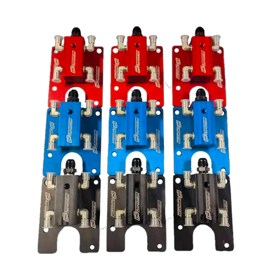 CNC Fabrication T4 Turbo 4-Line Feed Valley Mount Fuel Line Kit