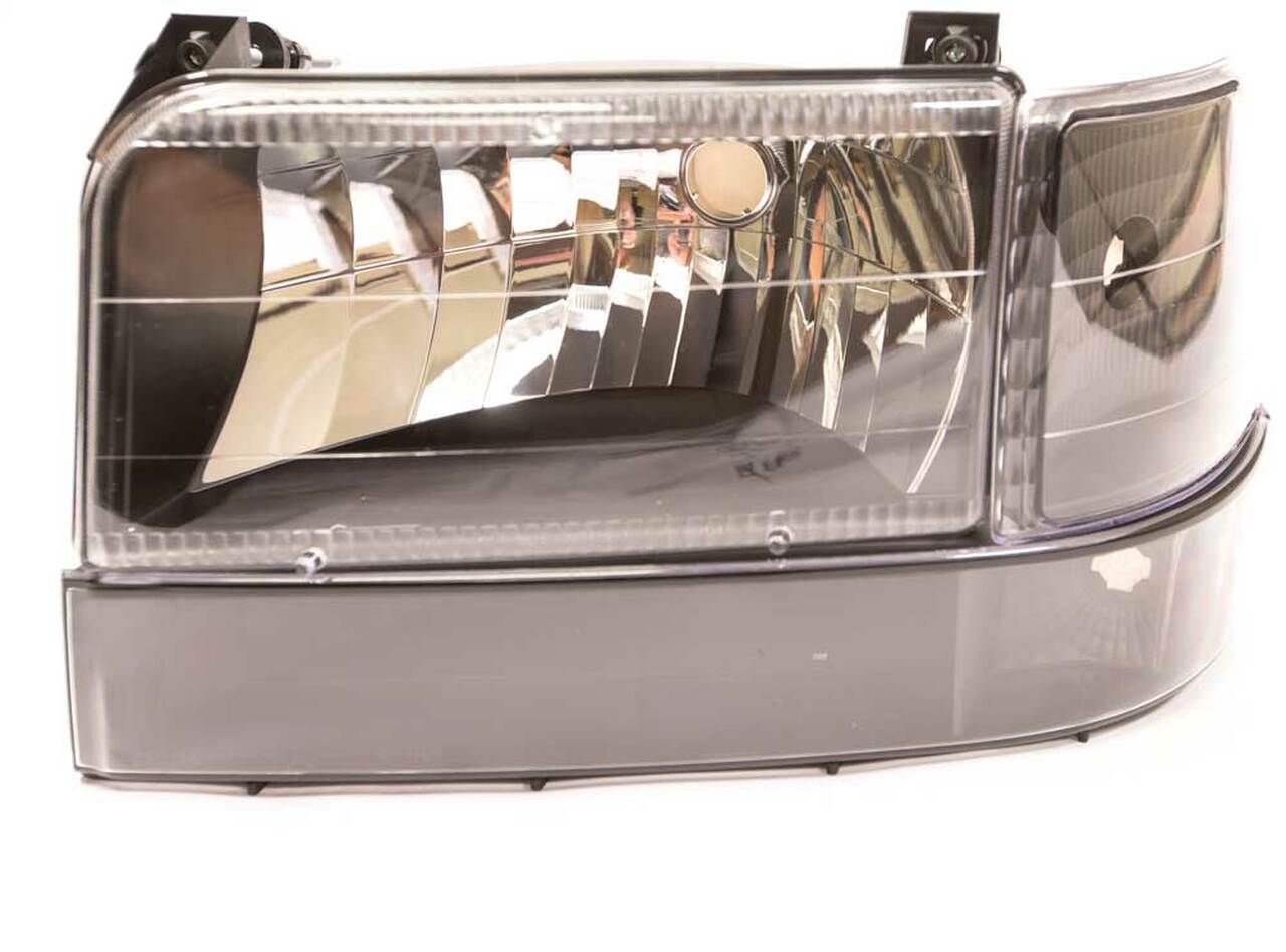 Complete Performance Six Piece Clear Black Headlight Kit - 7.3 Powerstroke (1992-1997)
