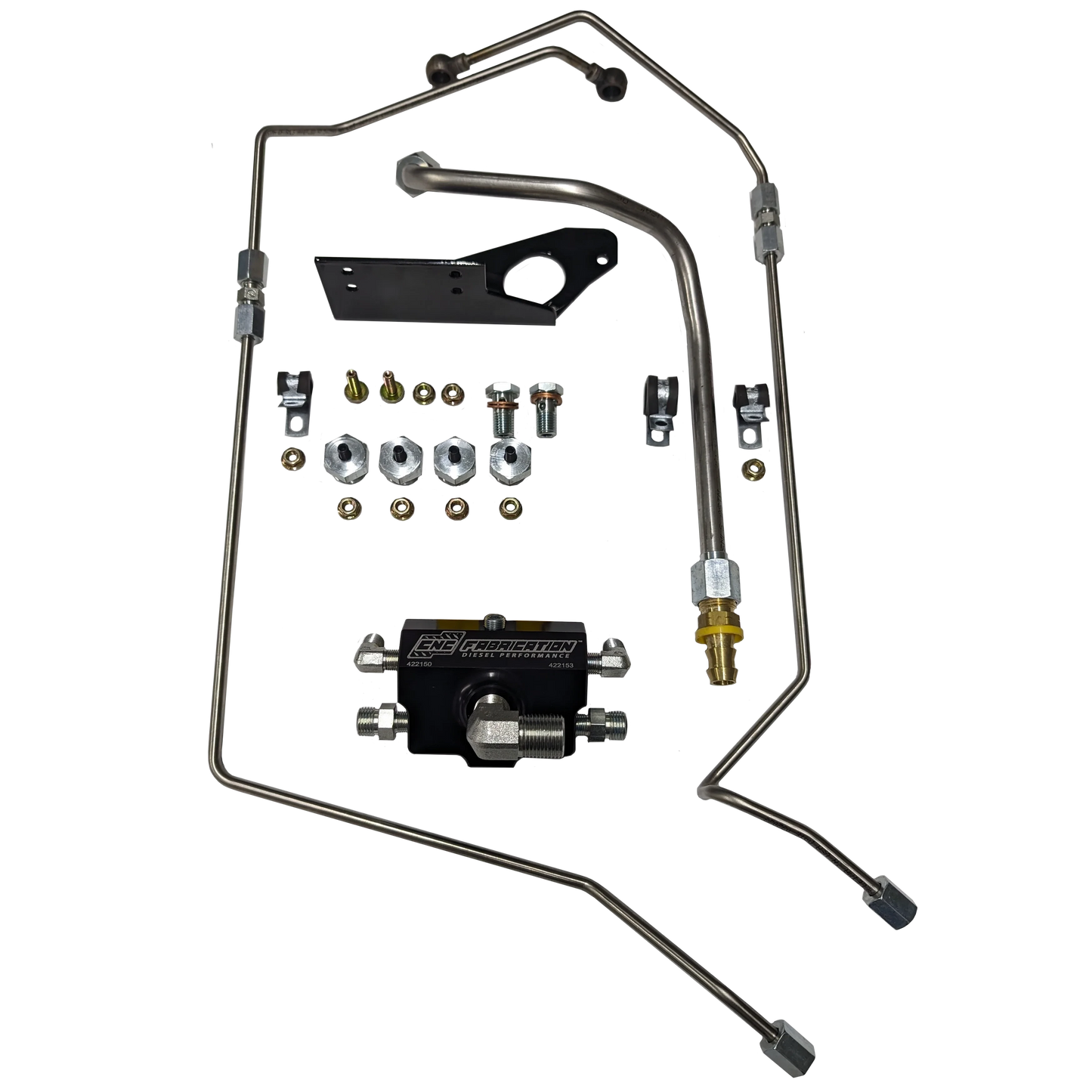 CNC Fab 4-Line Feed Fuel Line Kit - 6.0 Powerstroke (2003-2007)