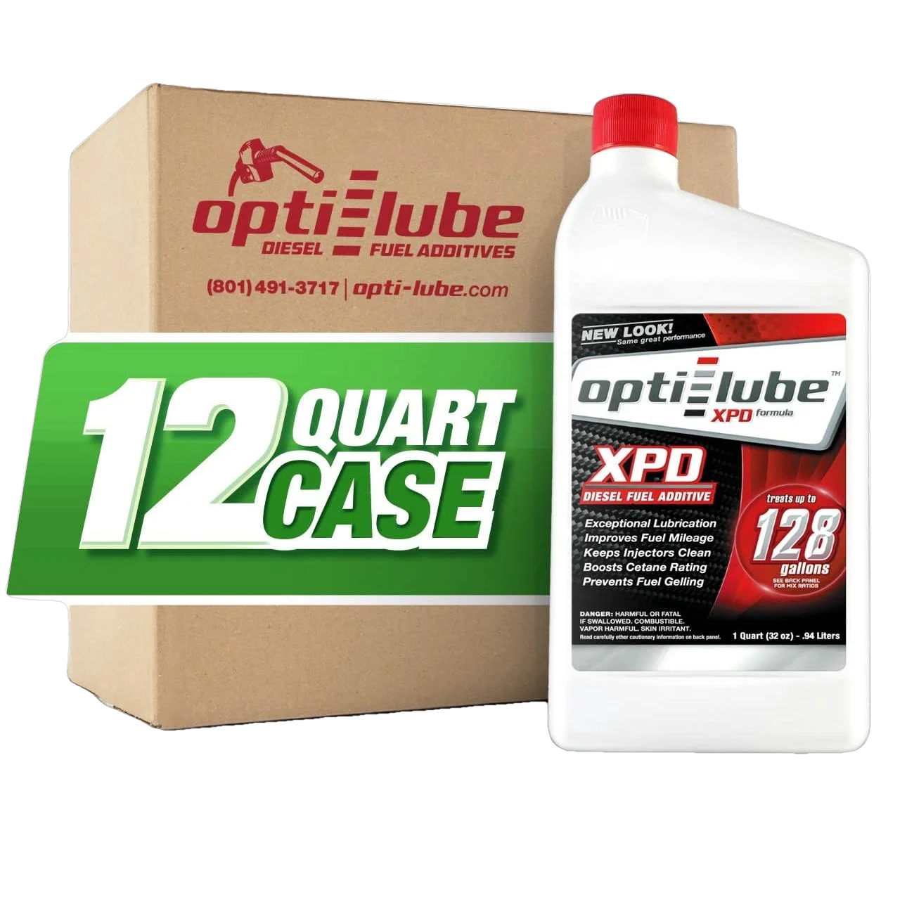 Opti-Lube XPD All-In-One Diesel Fuel Additive: Case of 12 Quarts, 1 Quart Treats up to 128 Gallons