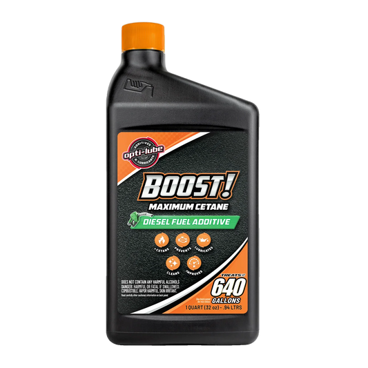 Opti-Lube Boost! Maximum Cetane Formula Diesel Fuel Additive: Quart, Case of 12, Treats up to 640 Gallons per Quart