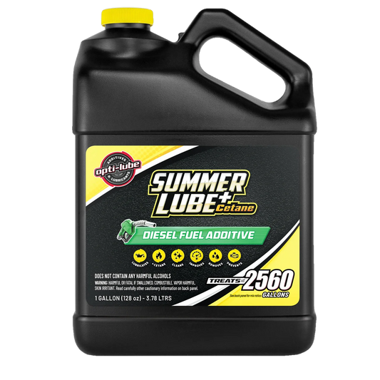 Opti-Lube Summer Lube +Cetane Diesel Fuel Additive: 1 Gallon with Accessories (1 Hand Pump and 2 Empty 4oz Bottles) Treats up to 2,560 Gallons
