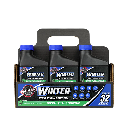 Opti-Lube Winter Anti-gel Diesel Fuel Additive: 8oz 6 Pack, Treats up to 32 Gallons per 8 oz Bottle