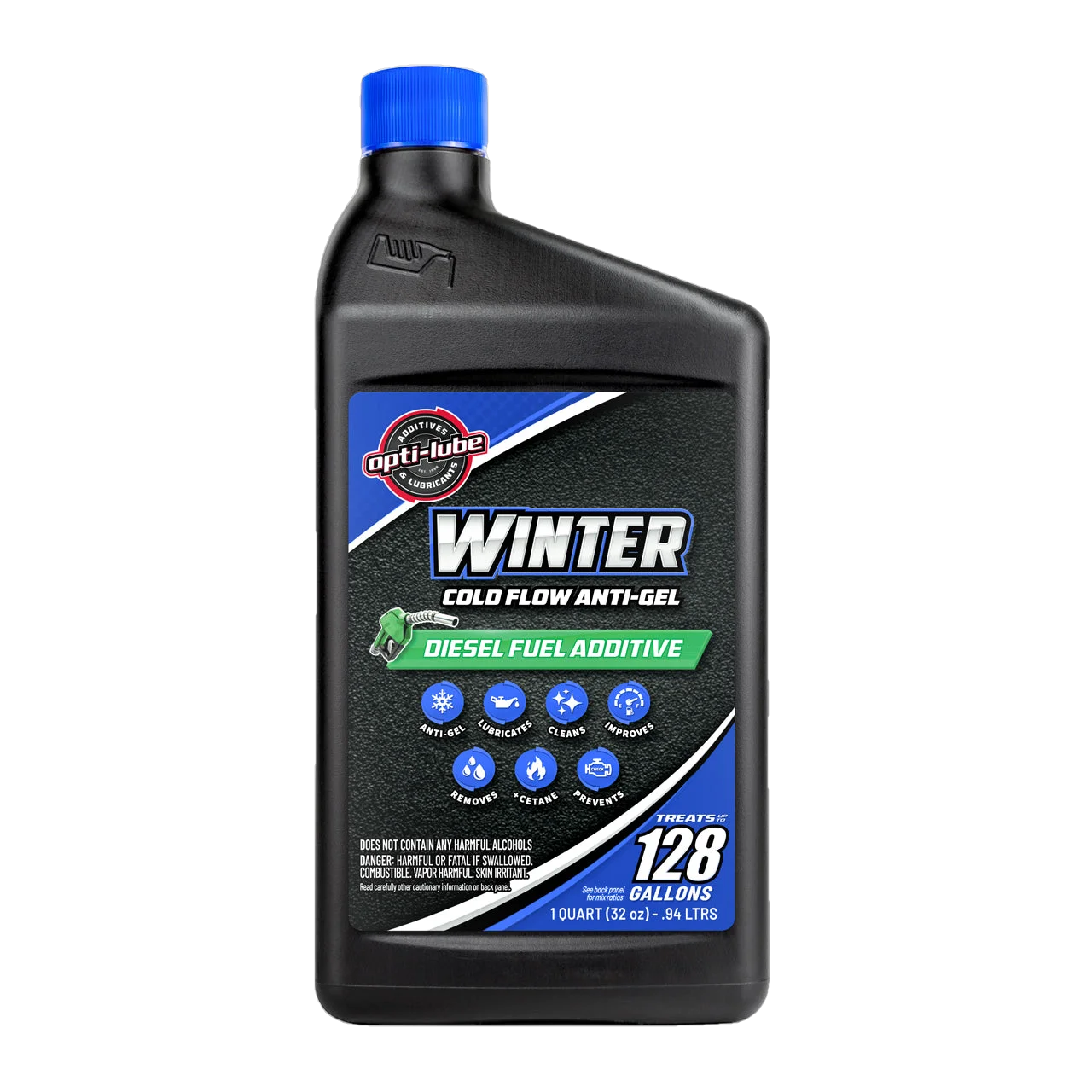 Opti-Lube Winter Anti-gel Diesel Fuel Additive: Quart, Case of 12. Treats up to 128 Gallons per Quart