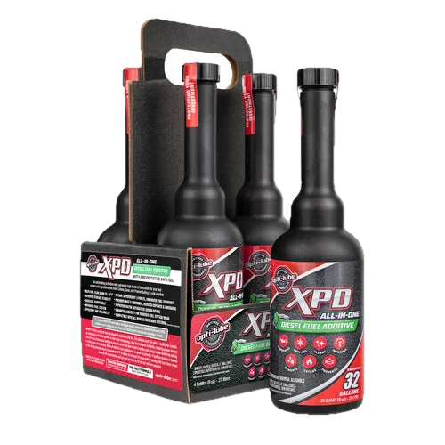 Opti-Lube XPD All-In-One Diesel Fuel Additive: 8oz 4 Pack of Long Neck Bottles, Treats Up To 32 Gallons Per 8oz Bottle