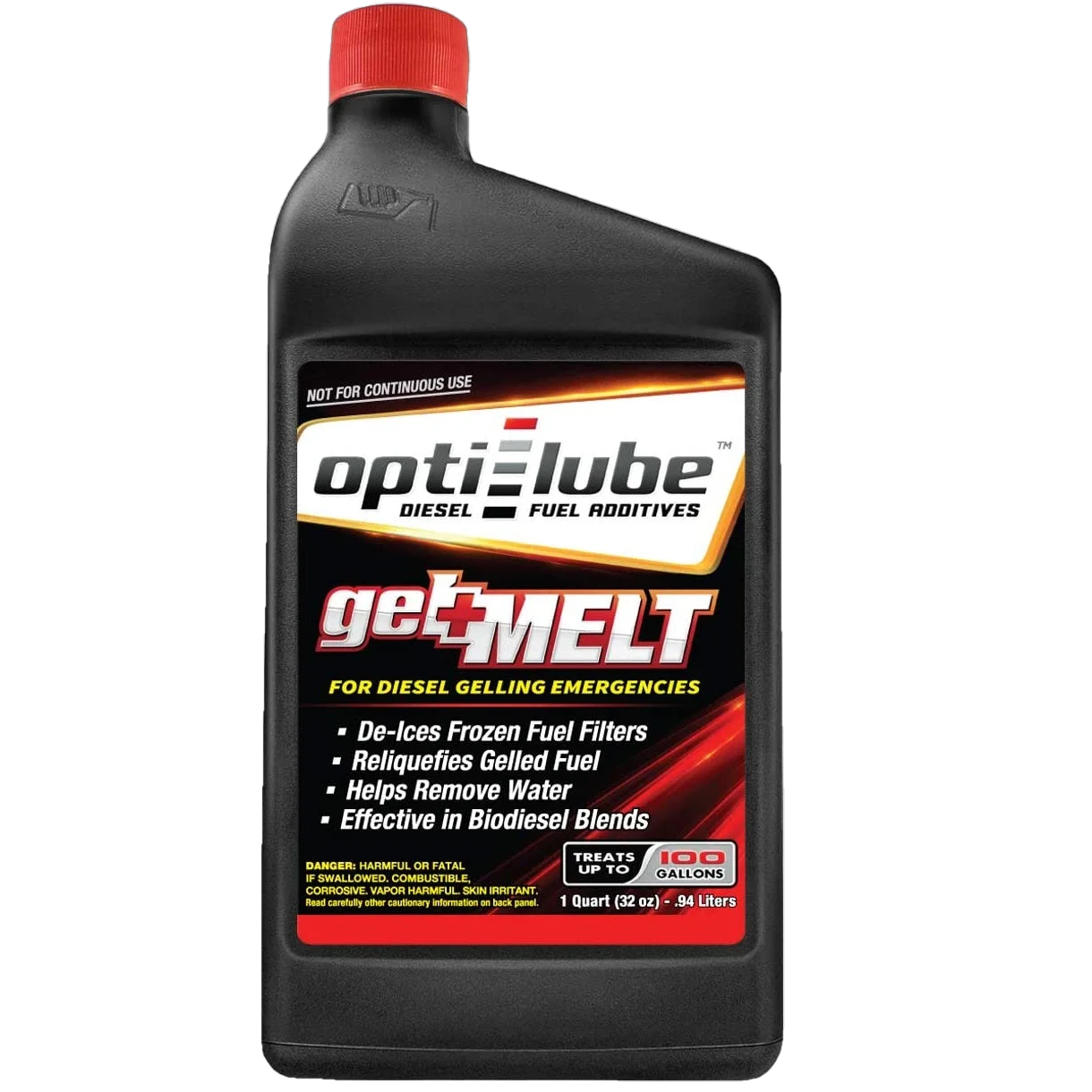 Opti-Lube Gel Melt Diesel Fuel Additive for Emergency Use: Quart (32oz), Treats up to 100 Gallons
