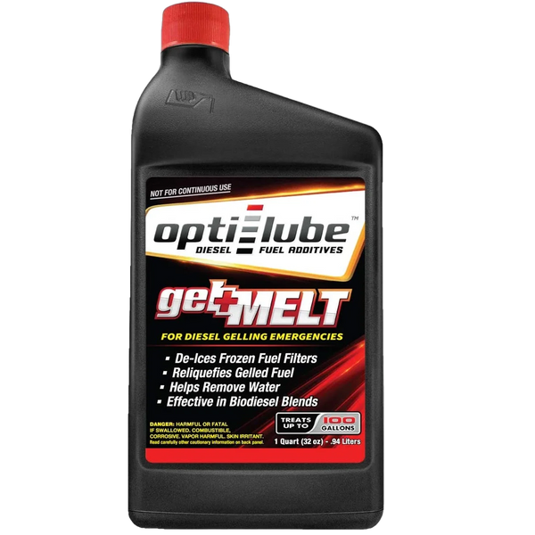 Opti-Lube Gel Melt Diesel Fuel Additive for Emergency Use: Quart (32oz), Treats up to 100 Gallons Opti-Lube Gel Melt Diesel Fuel Additive for Emergency Use: Quart (32oz), Treats up to 100 Gallons