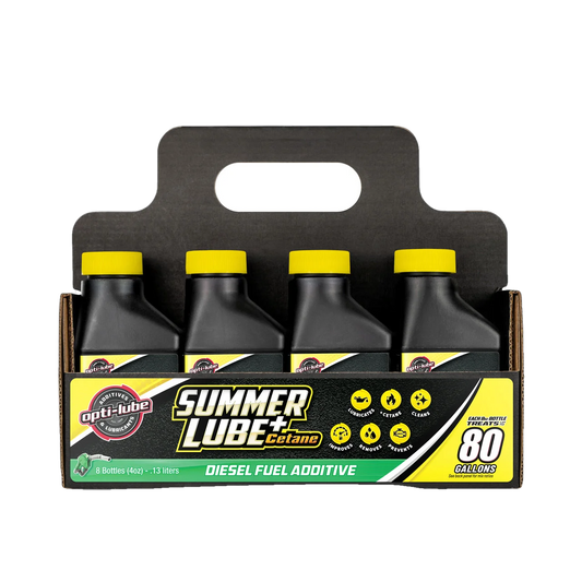 Opti-Lube Summer Lube +Cetane Diesel Fuel Additive: 4oz 8 Pack, Treats up to 80 Gallons per 4oz Bottle